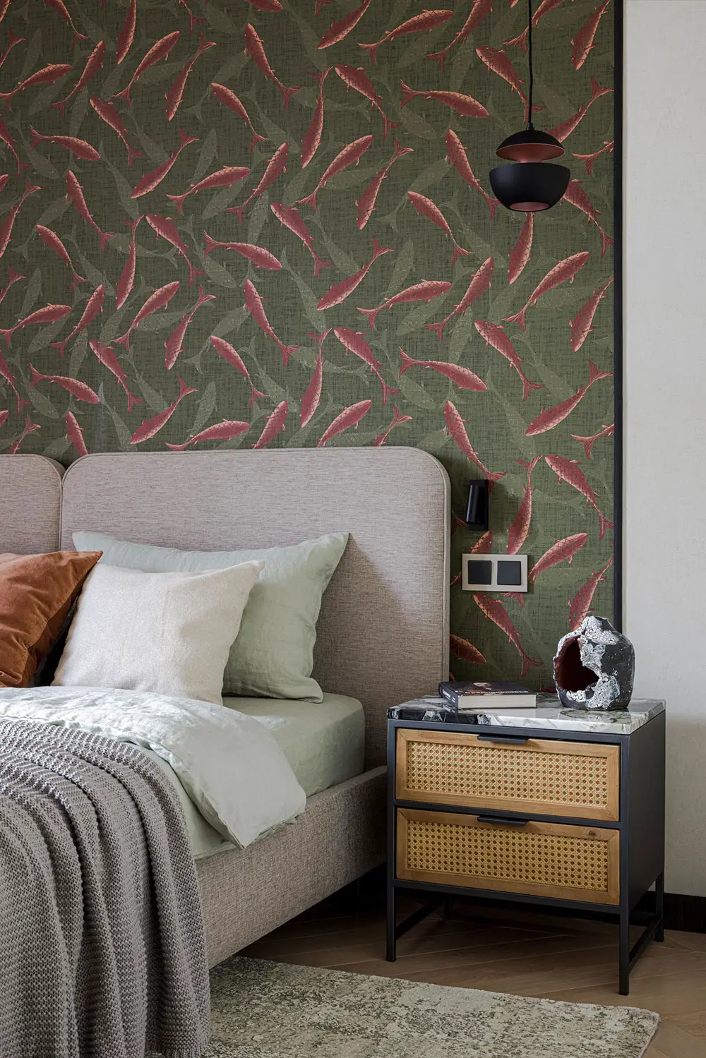 独特绿角厨房，打破平凡的现代设计公寓-7