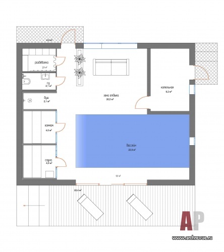 Современный 2-х этажный дом в отделке из черного ригельного кирпича, 300 кв. м-64