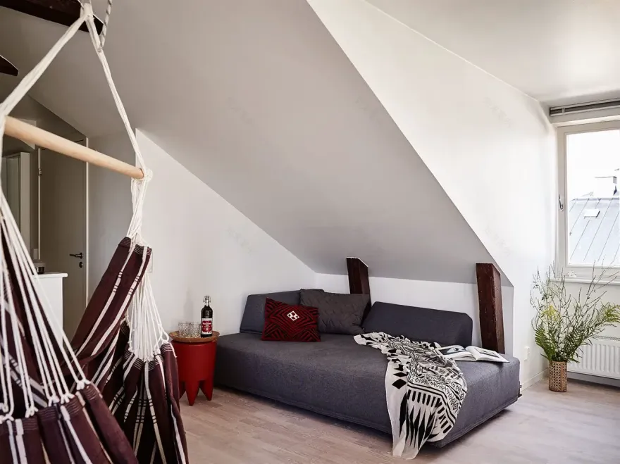 波西米亚风吊床,打造舒适温馨小户型-9