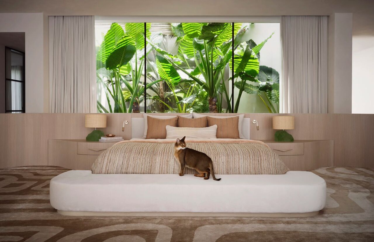 迈阿密海岸线2000㎡的禅意艺术私宅丨美国迈阿密丨Kelly Behun Studio-35