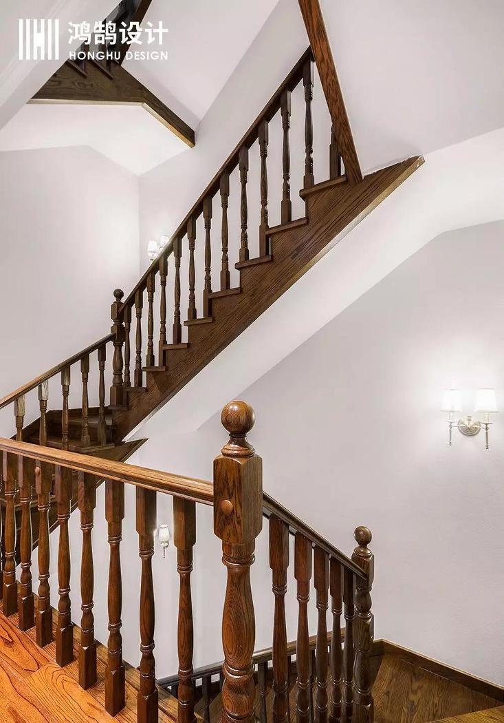 绍兴鸿鹄设计丨别墅优雅流年,温暖美式空间-20