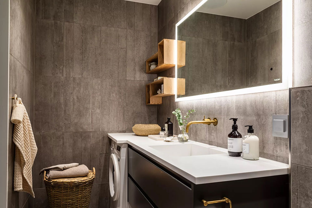 挪威首都时尚公寓,红色沙发成为点睛之笔-20