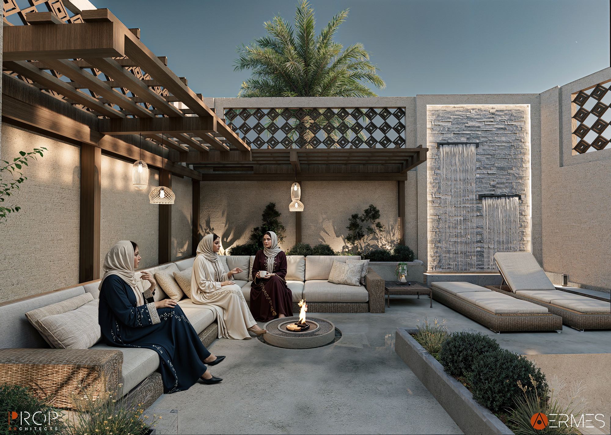 别墅外立面及景观丨沙特阿拉伯丨PROP & AERMES ARCHITECTS-9