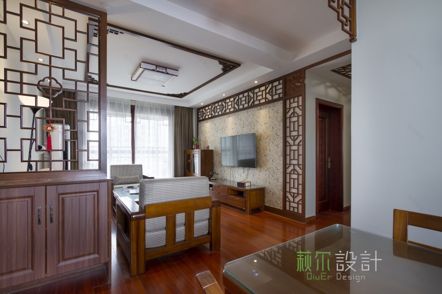 湖畔府邸·现代中式混搭家居设计-36