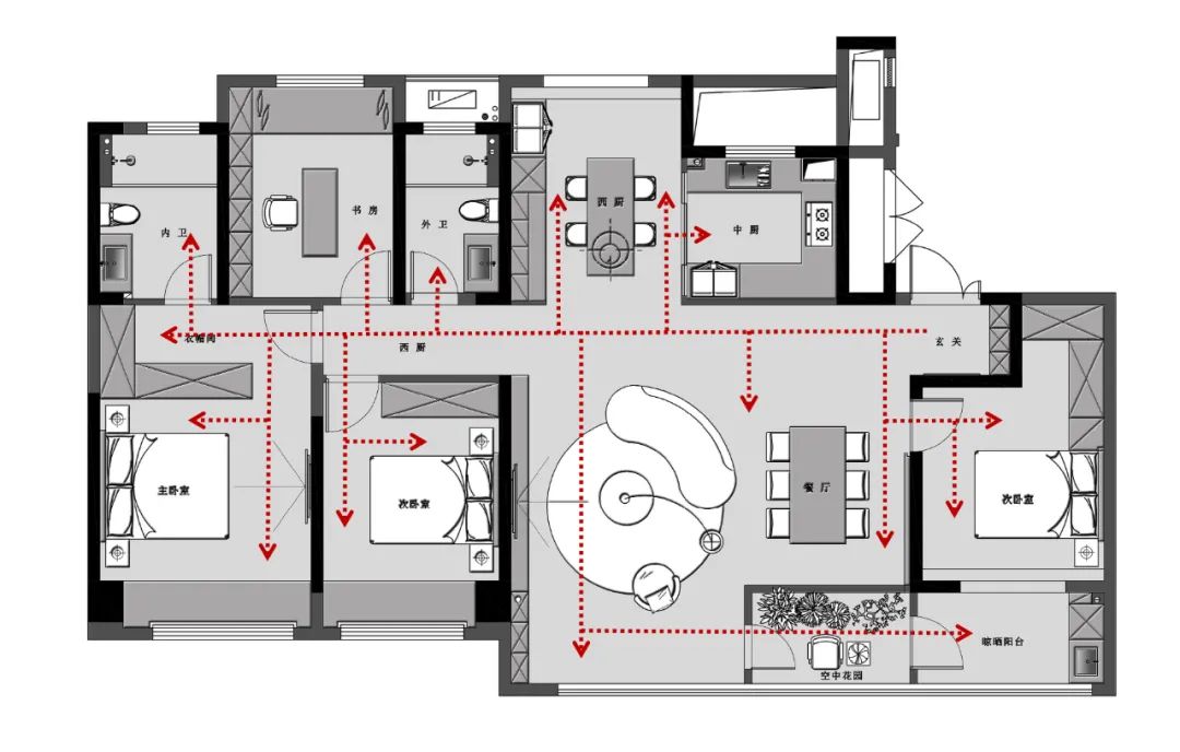 龙湖景粼天著168m²户型解析丨中国常州丨汉秋设计-62