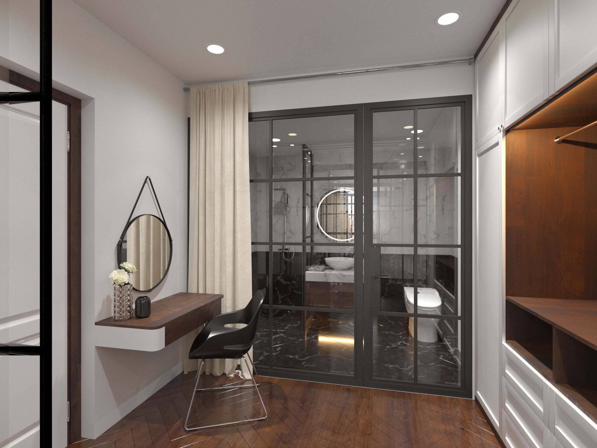 Design Idea for Long and Narrow Master Bedroom.-4