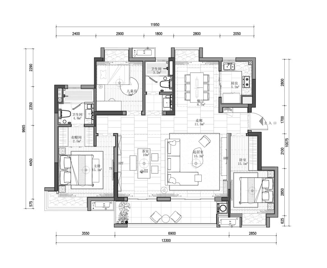 华润宜昌东站路 125 户型 | 东方美学与现代艺术的融合-38