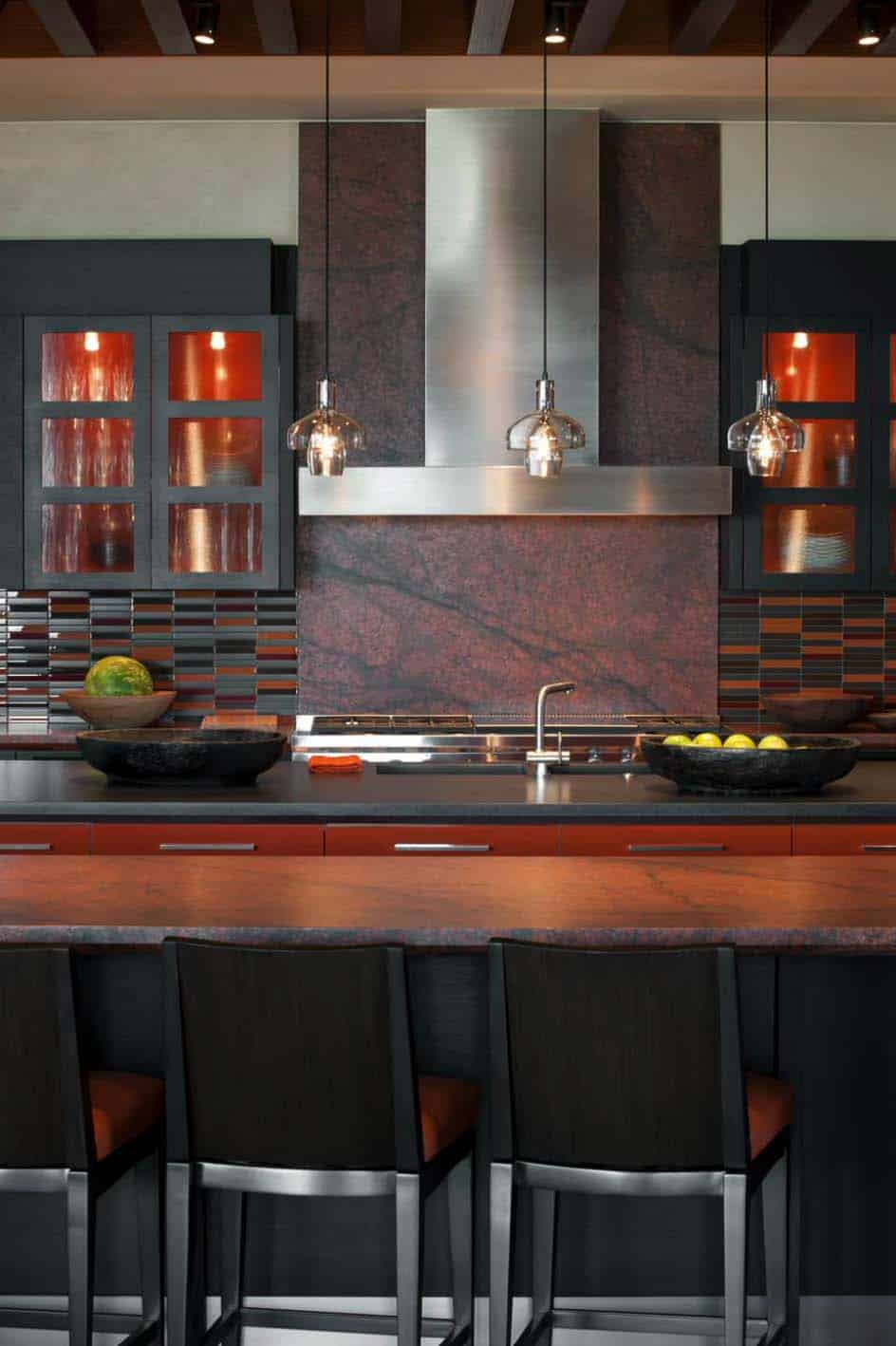 Modern desert home set on a rocky hillside with spectacular city views-12