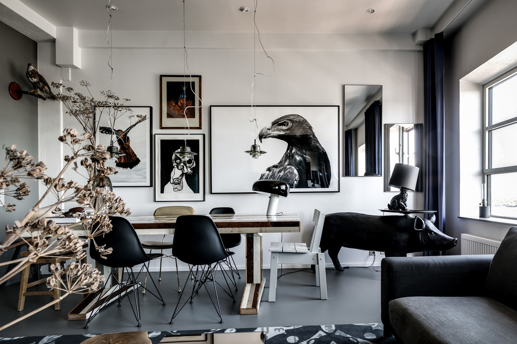 工业风浓郁的斯德哥尔摩 86 平米男性公寓-4