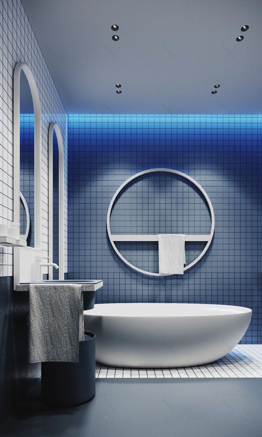 基辅黑白灰禁欲系家居,Anastasiia Reznichenko 现代设计典范-45