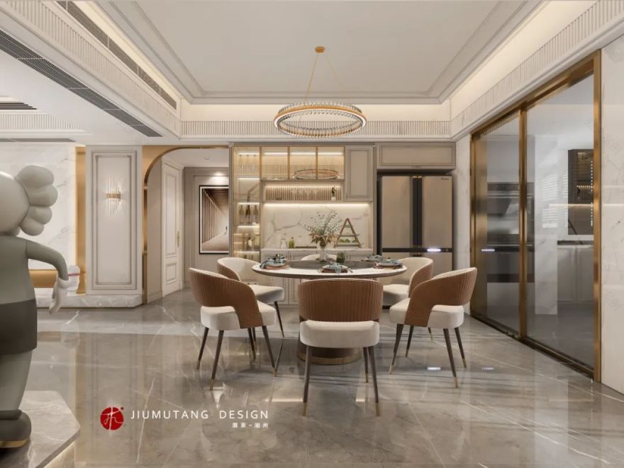 宏天广场复式法式轻奢设计丨中国潮州丨潮州市九木堂装饰设计有限公司-13