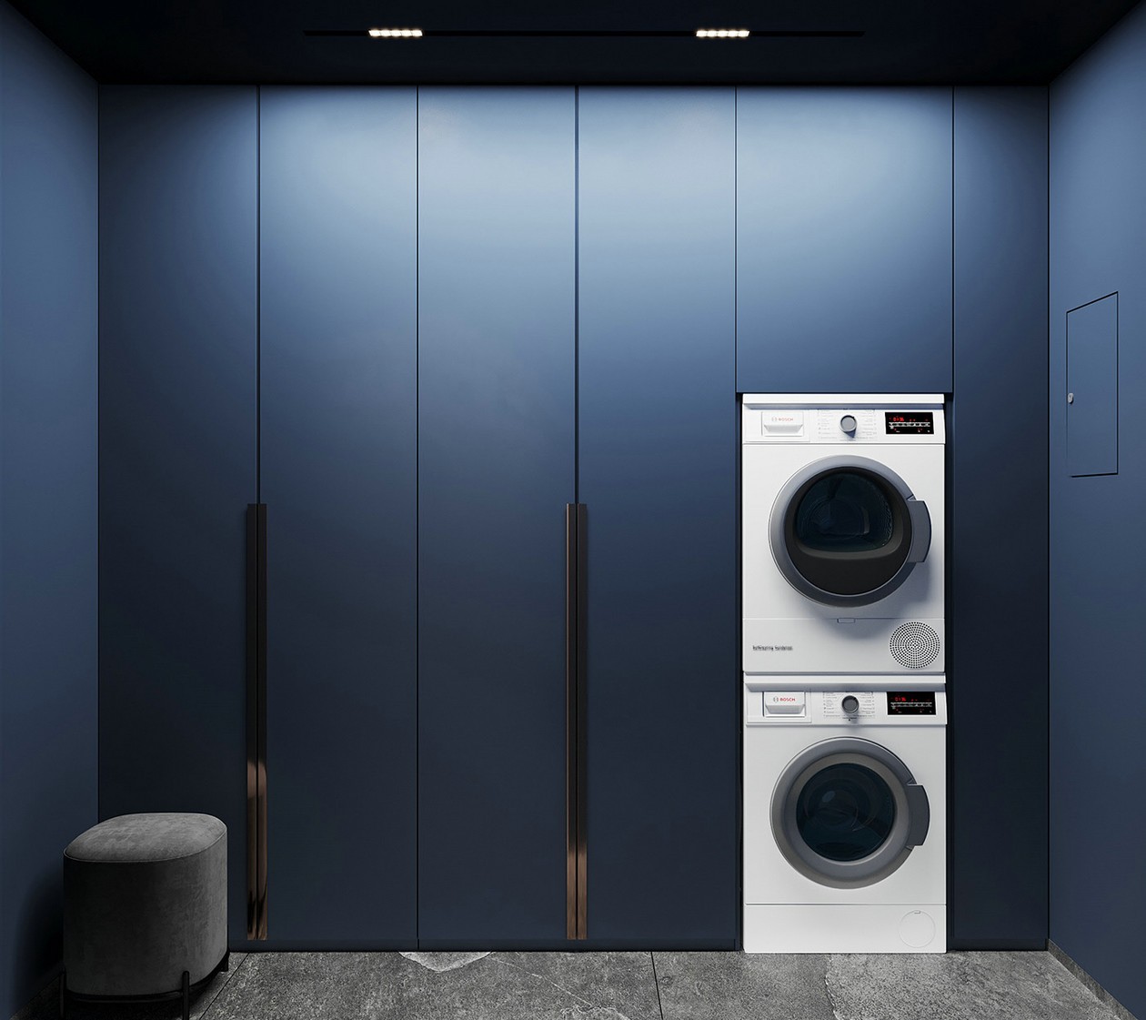 90㎡深色系公寓设计-5