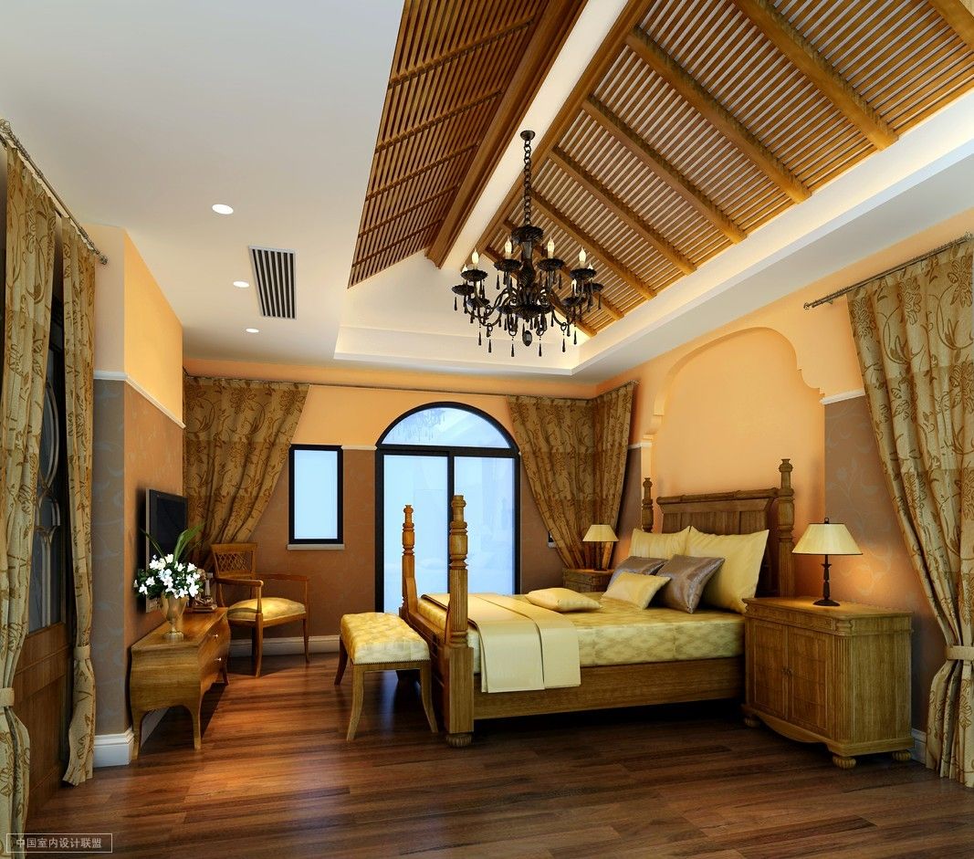 丰泰尚峰桃园地中海别墅施工图+效果图+软装方案PPT-7