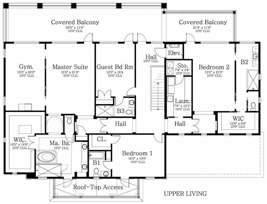 传统四居室房屋设计方案  9723-14
