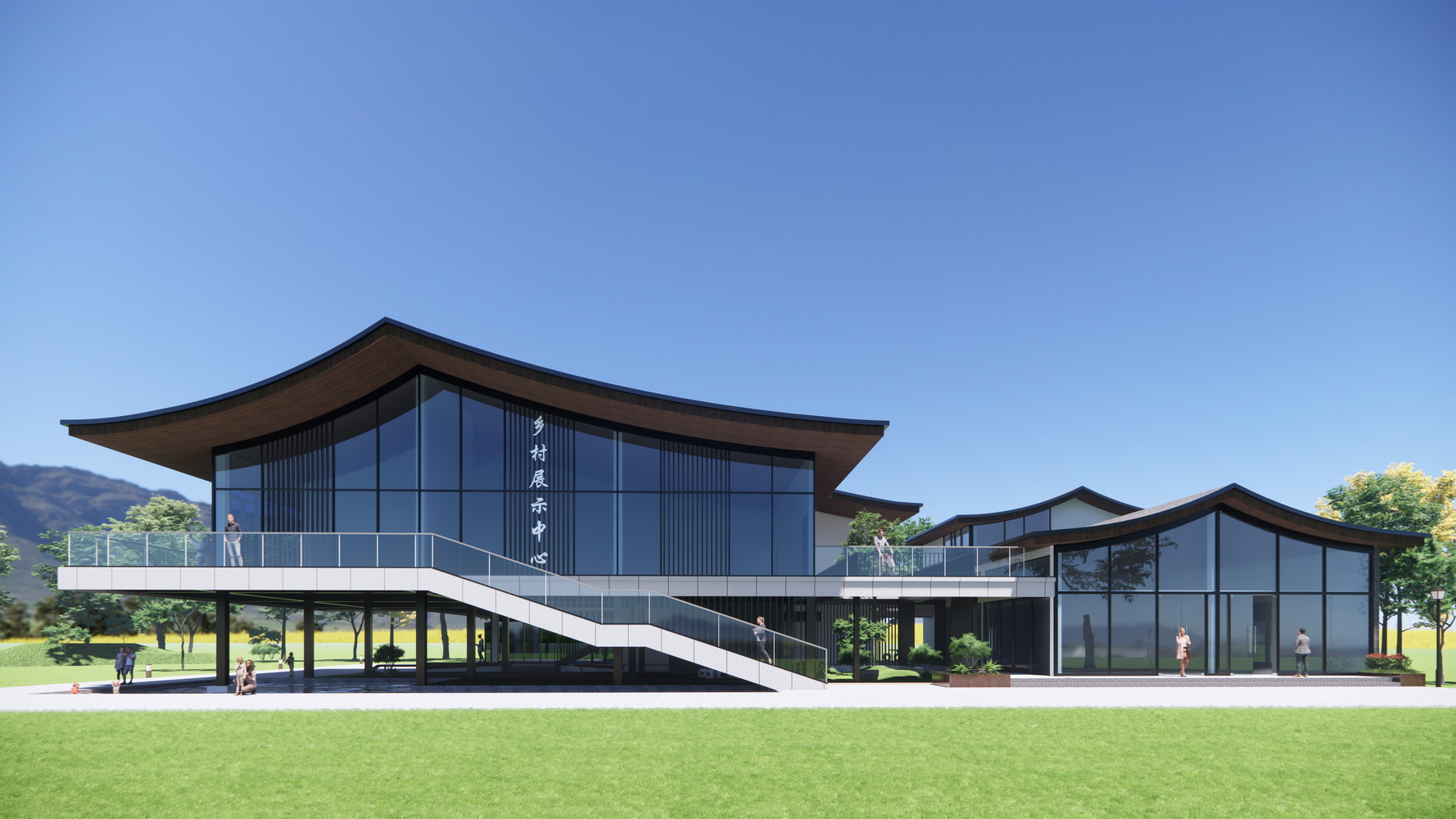 乡村展示中心SU模型-3