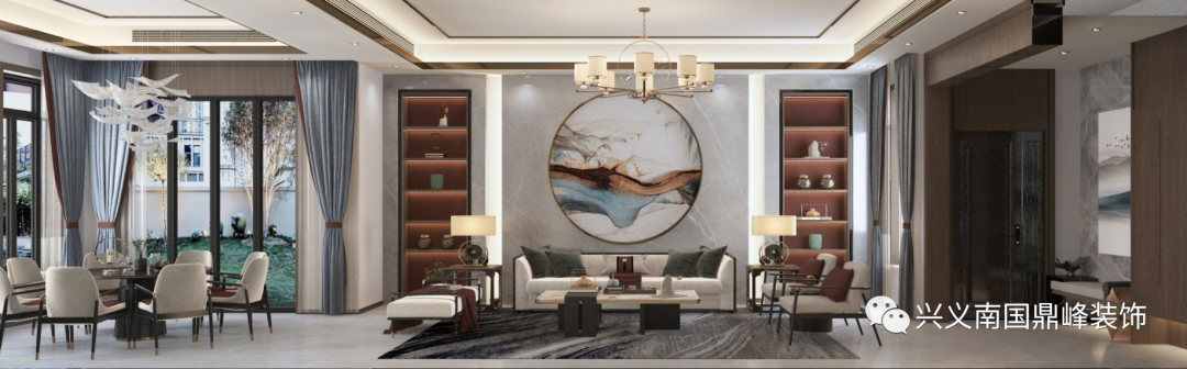 南国鼎峰四季花城新中式住宅设计丨鼎墅设计|余礼彬-17