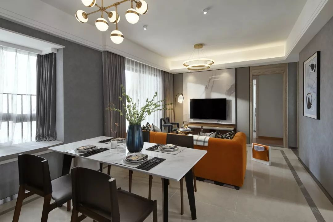 融创东莞黄江晨熙花园住宅样板房 | 枫叶棕的渐变光影-8