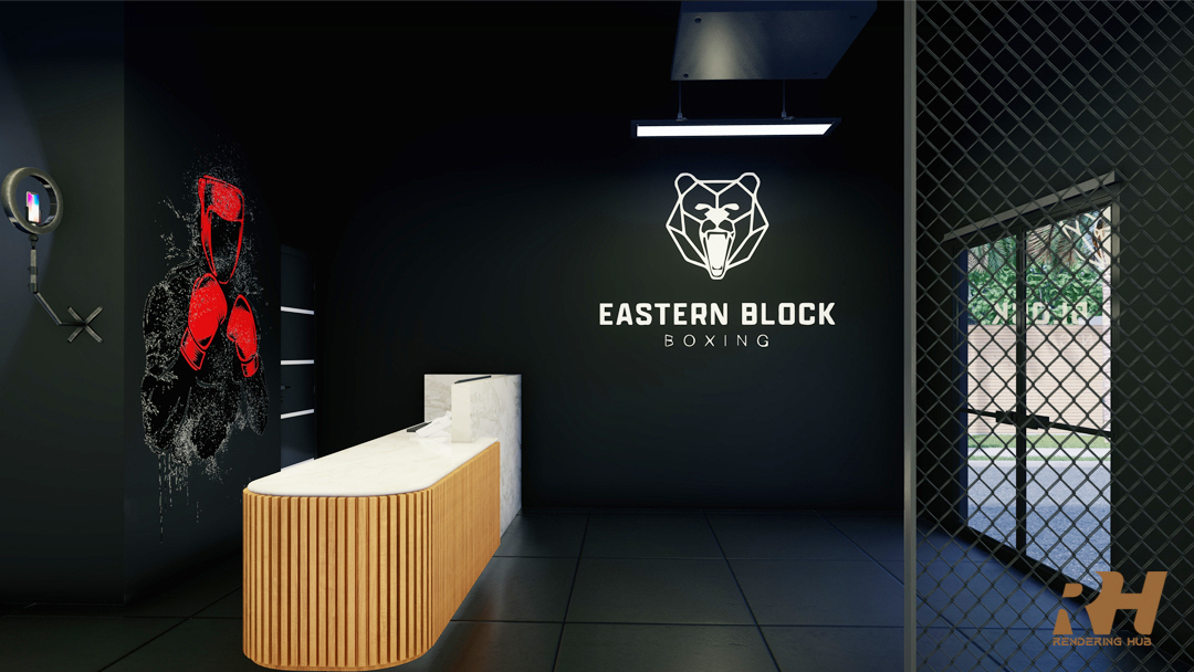 健身房室内设计与 3D 渲染-3