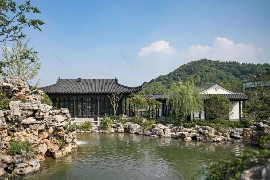 杭州绿城·雲栖桃花源 | 山水诗意的中式合院生活-15