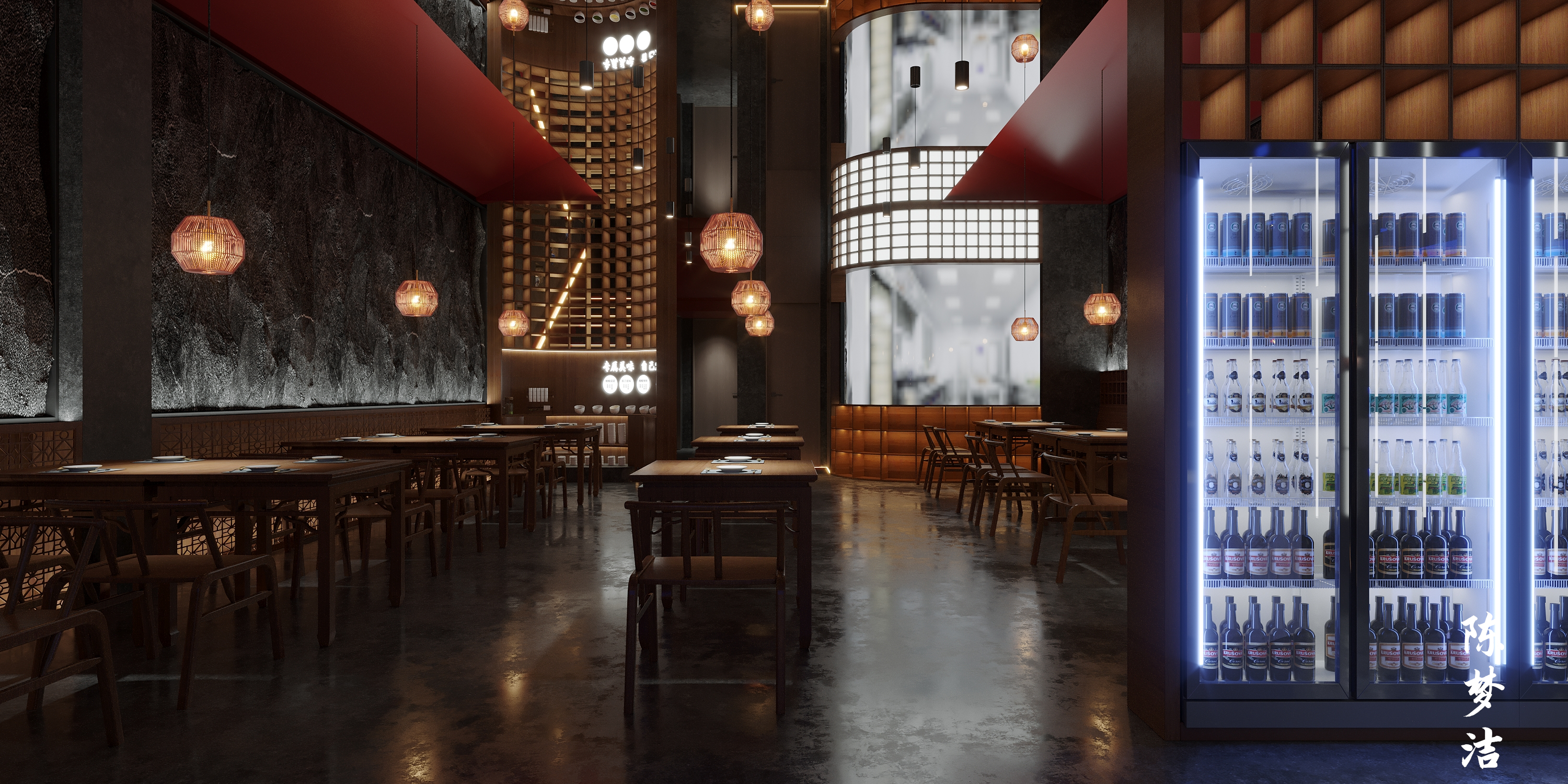 羊先生高端餐厅设计-8