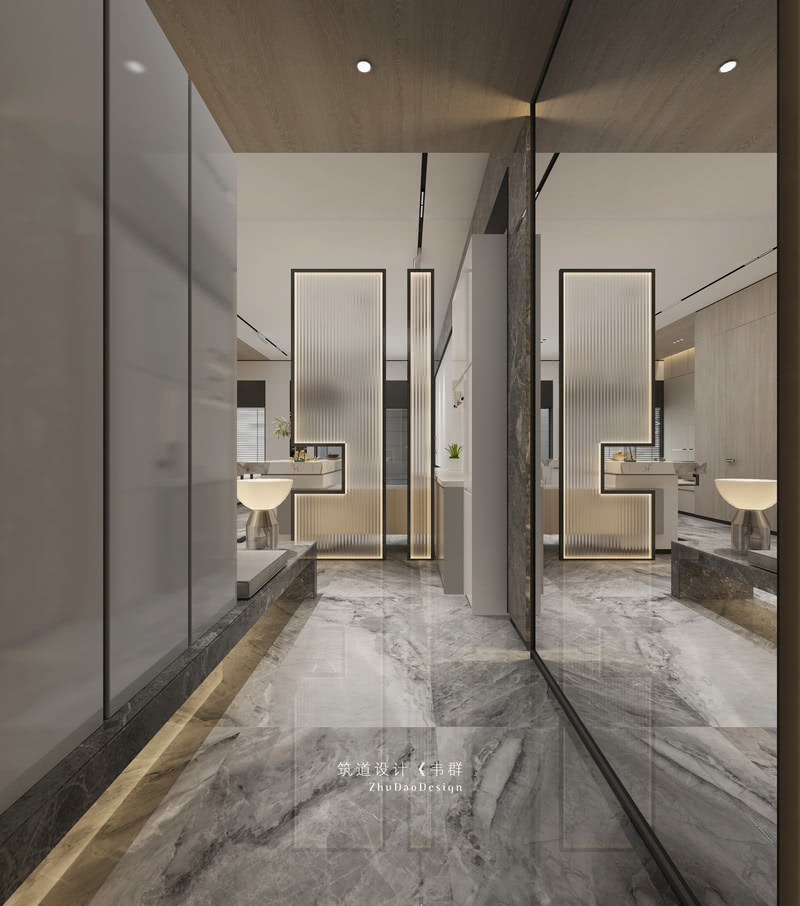 现代风格打造 388㎡理想人居丨筑道设计-3