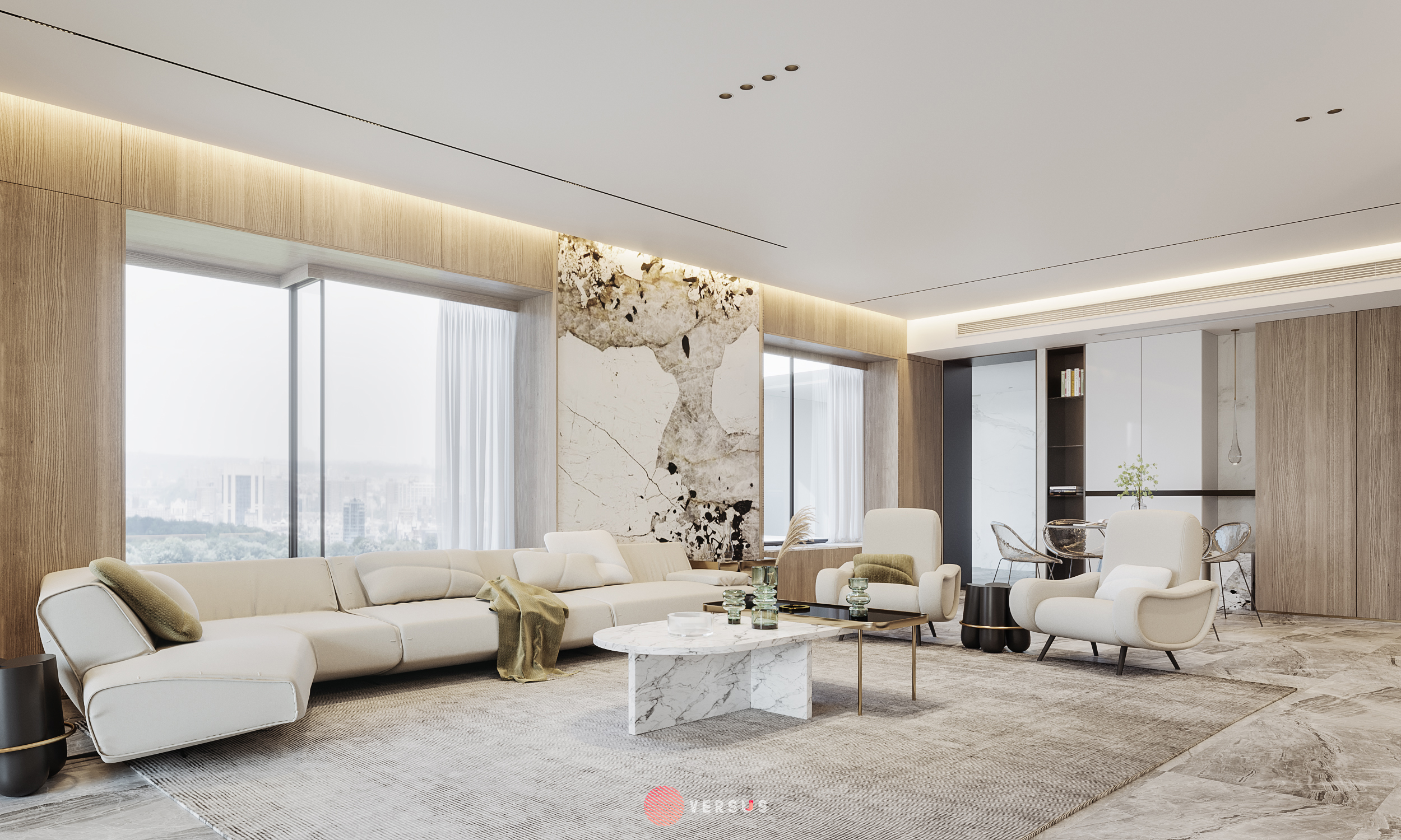 现代世欧王庄奶昔呀风室内设计-3