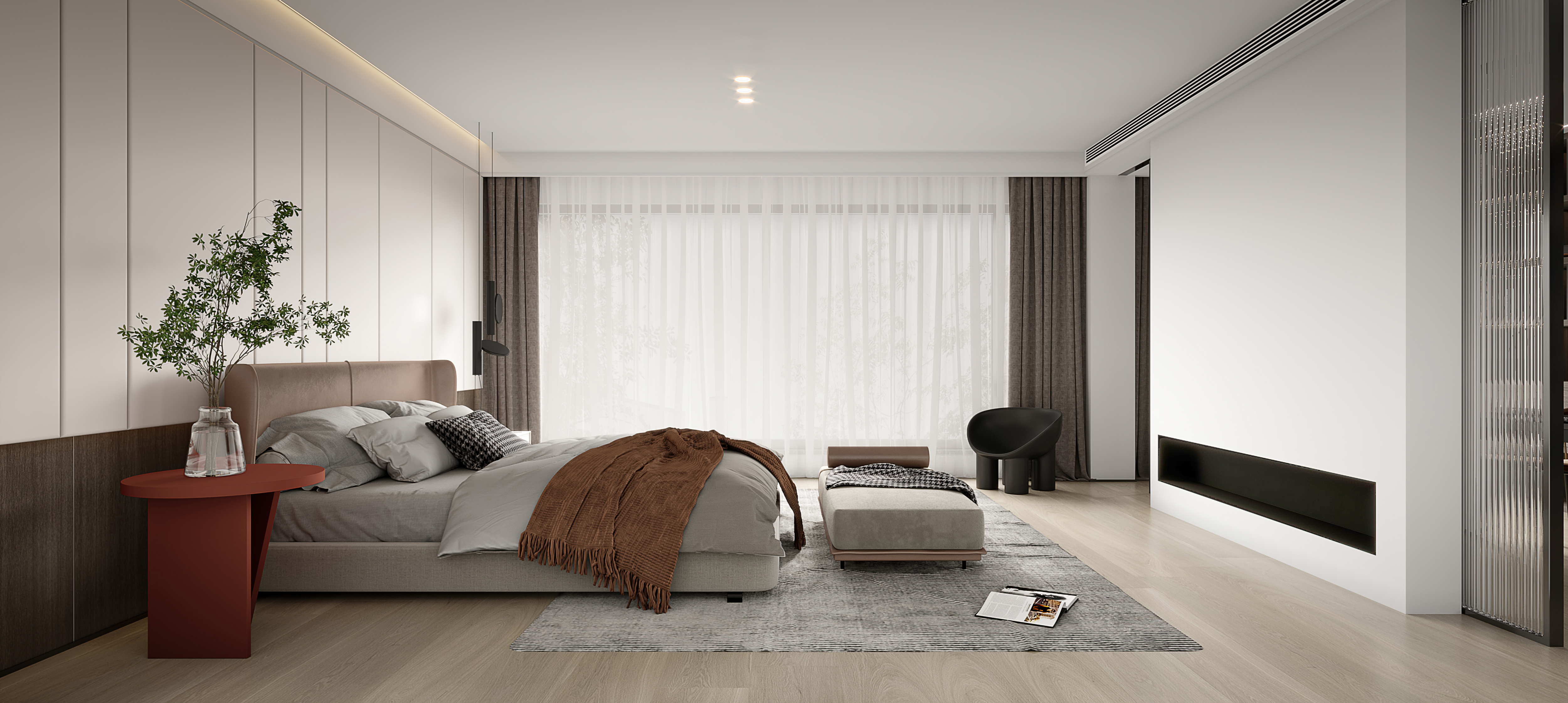 米高国际装饰郭鹏现代公寓设计 | 3D MAX2020 打造日常搬砖新美学-15