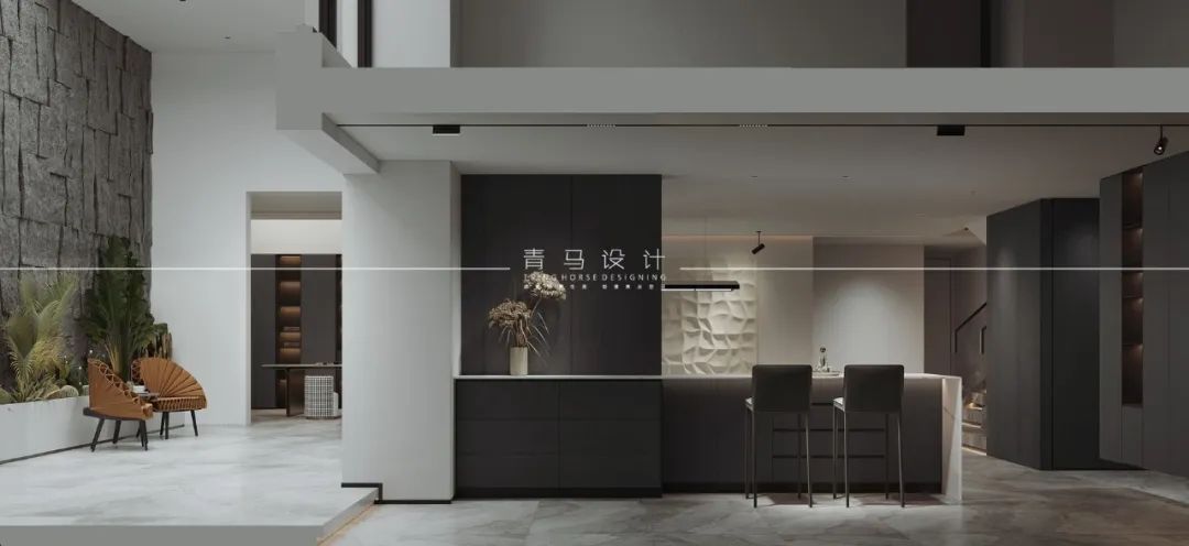 未央金茂府现代轻奢下叠别墅设计丨中国西安丨青马别墅设计-25