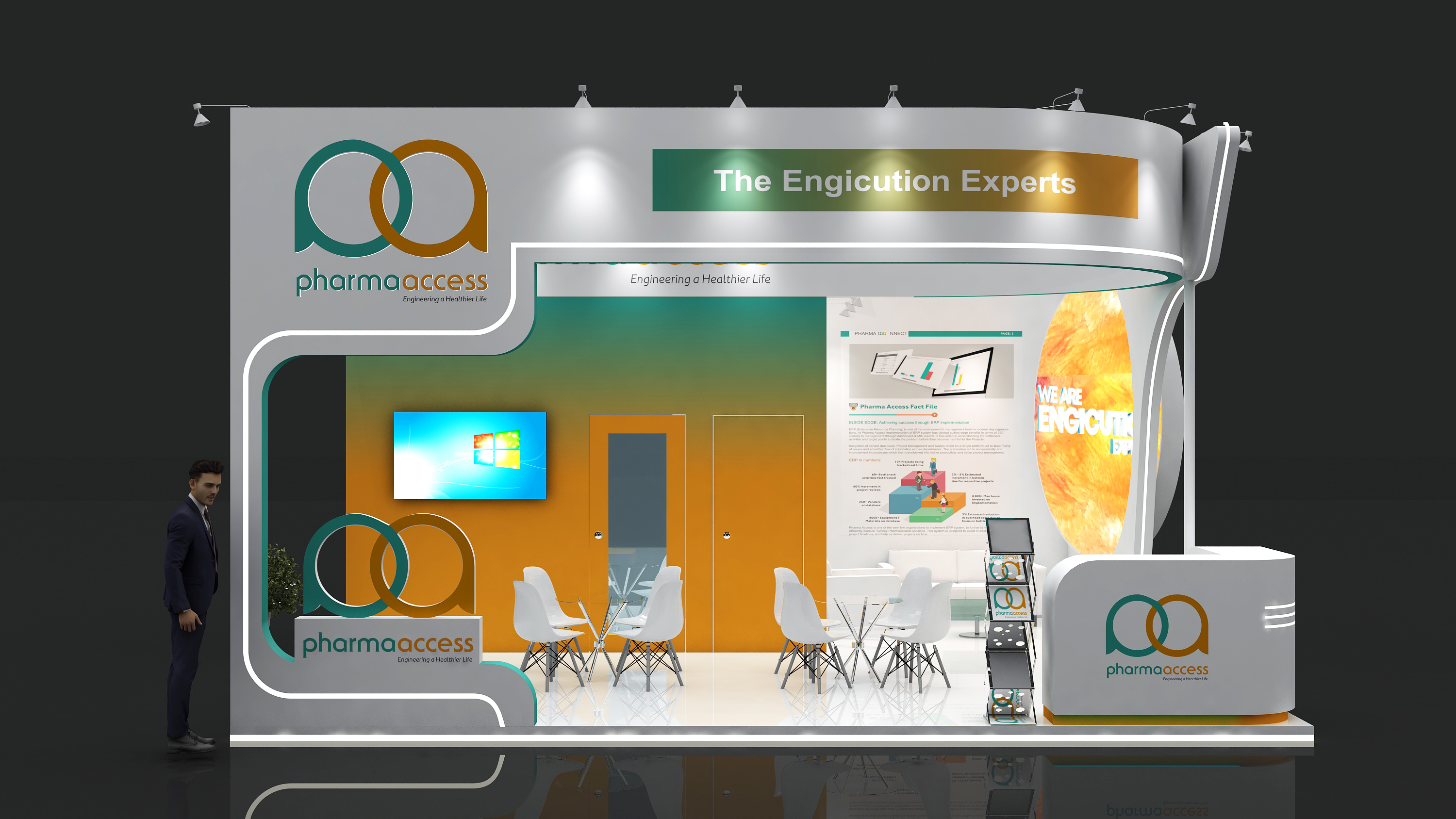 PHARAMA ACCESS 7X6M STALL DESIGN IN DUBAI-1