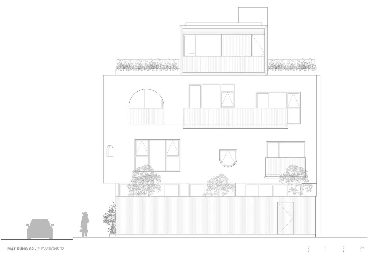 在屋顶盖一座公园,越南450㎡错层别墅!-53