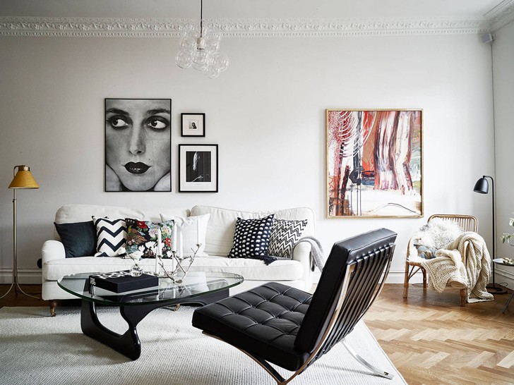 斯德哥尔摩黑白极简公寓 | 经典 Scandinavian 设计魅力-9