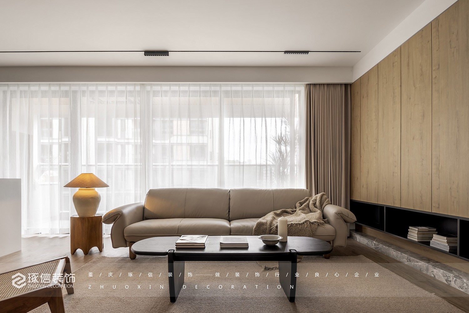 120 平现代极简放松空间丨琢信装饰-0