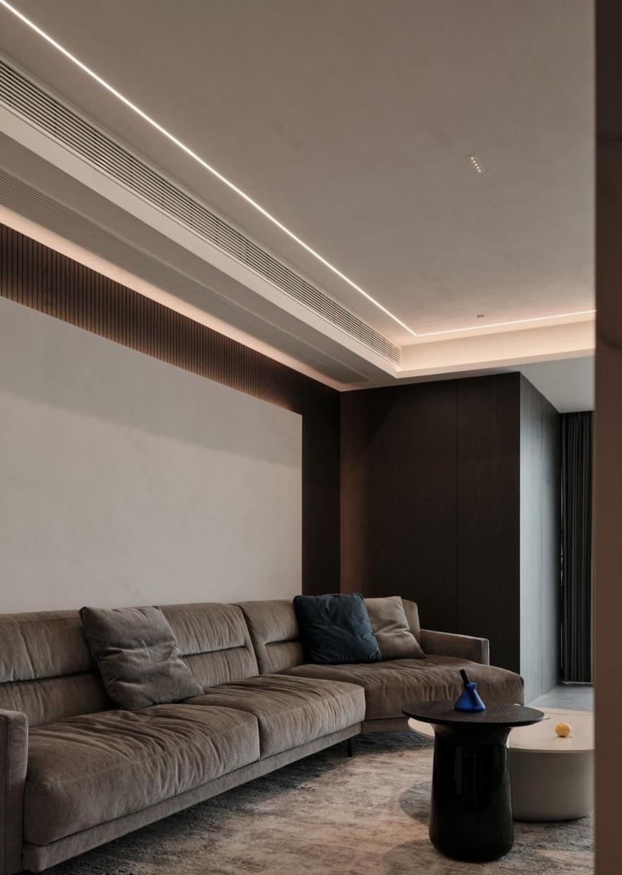 高级灰湖景房室内设计-17