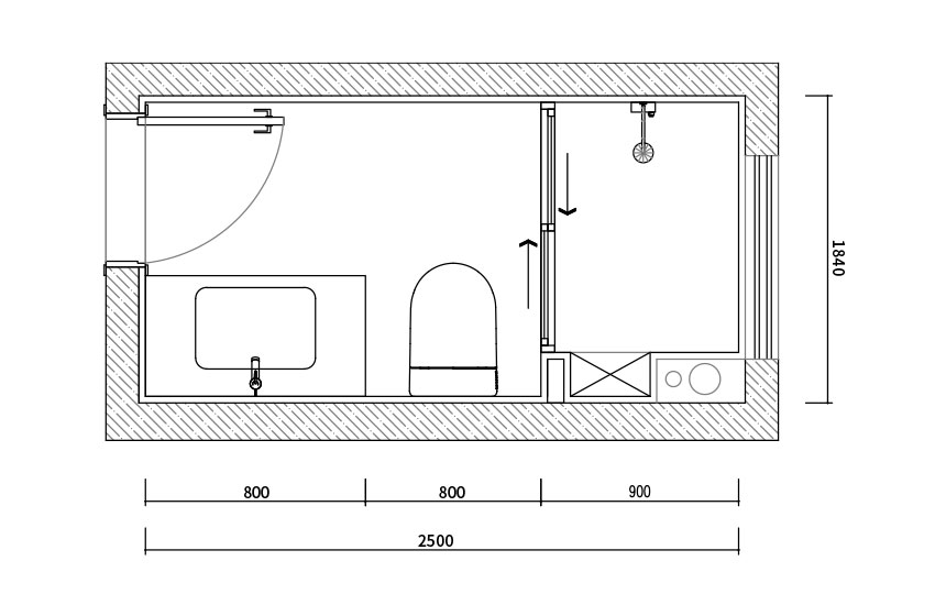 4·6㎡卫生间装出20㎡既视感设计方案丨鸽盟·厨卫改造家-3