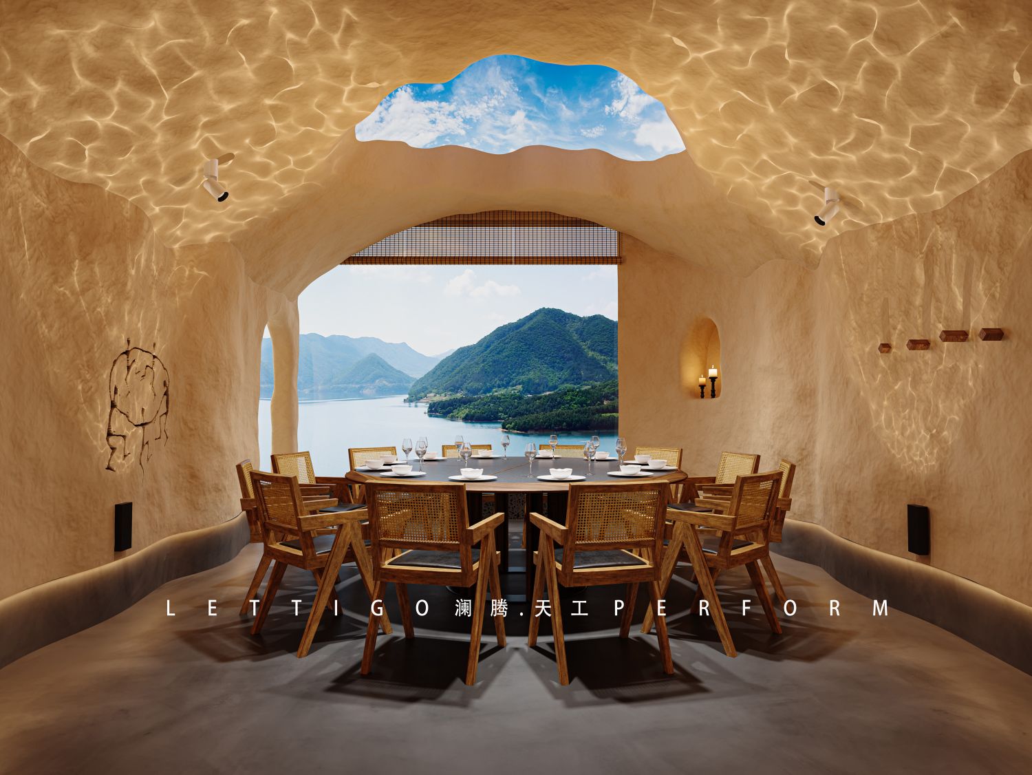 来感受一下洞穴风餐厅的独特氛围感吧-1