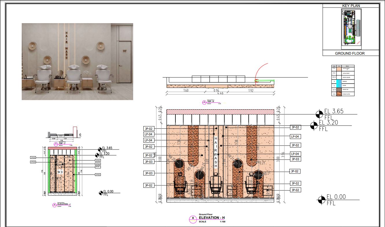 shop drawing for BEAUTY SALON-11