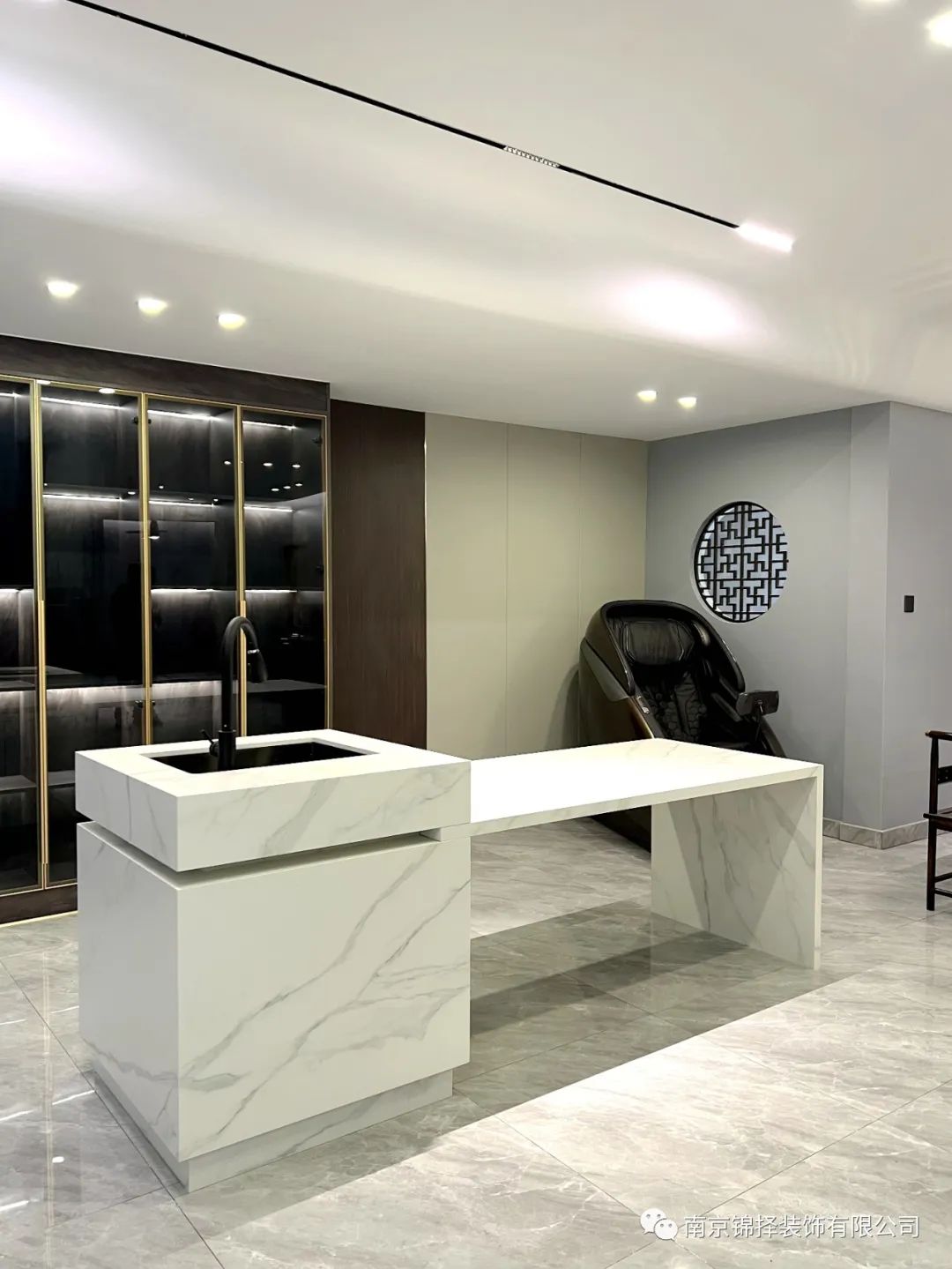 高淳平澜府现代中式下叠设计丨锦择装饰-24