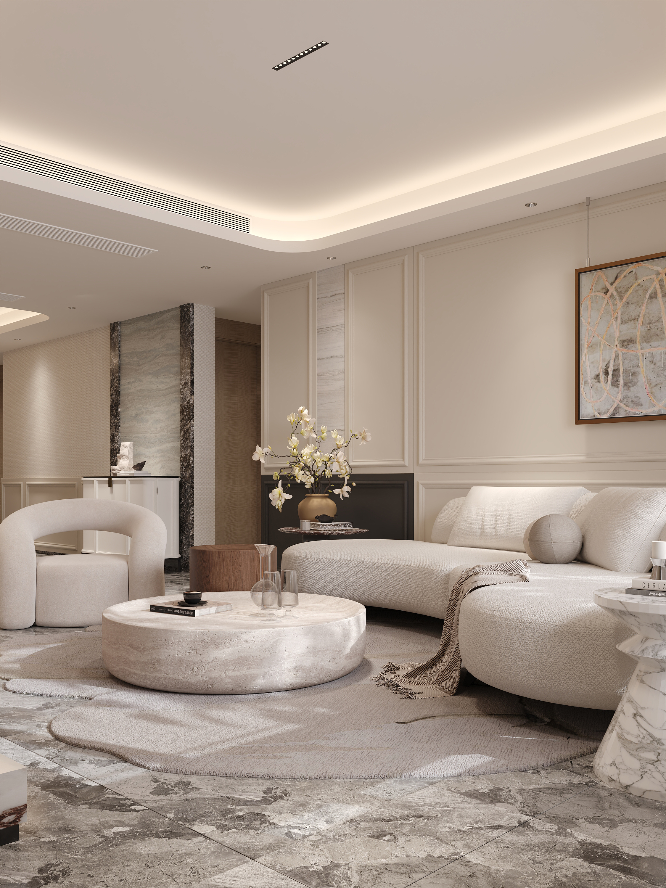 沈阳  雅颂阁145㎡  港式轻奢效果表现-3