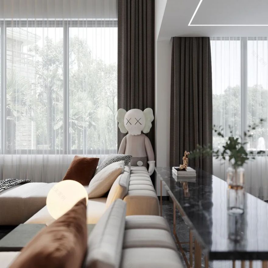 《意美•拾光》 | 极简轻奢,咖色系的四口之家-23