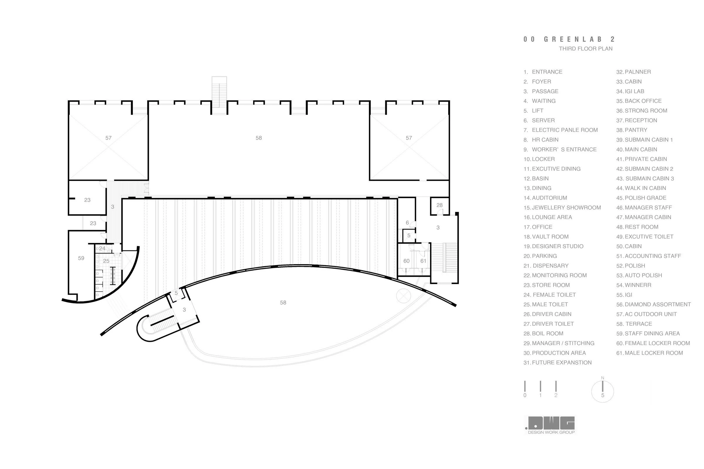 格林莱布钻石工厂大楼丨印度丨Design Work Group  DWG-53