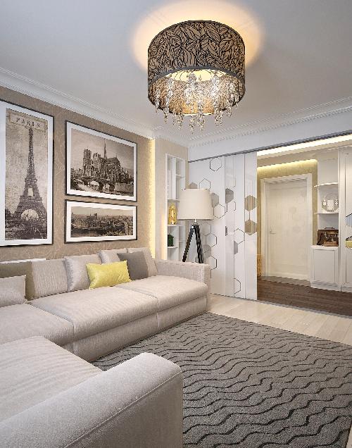 67平米公寓室内设计项目丨俄罗斯莫斯科丨莫斯科设计学院室内设计工作室-15