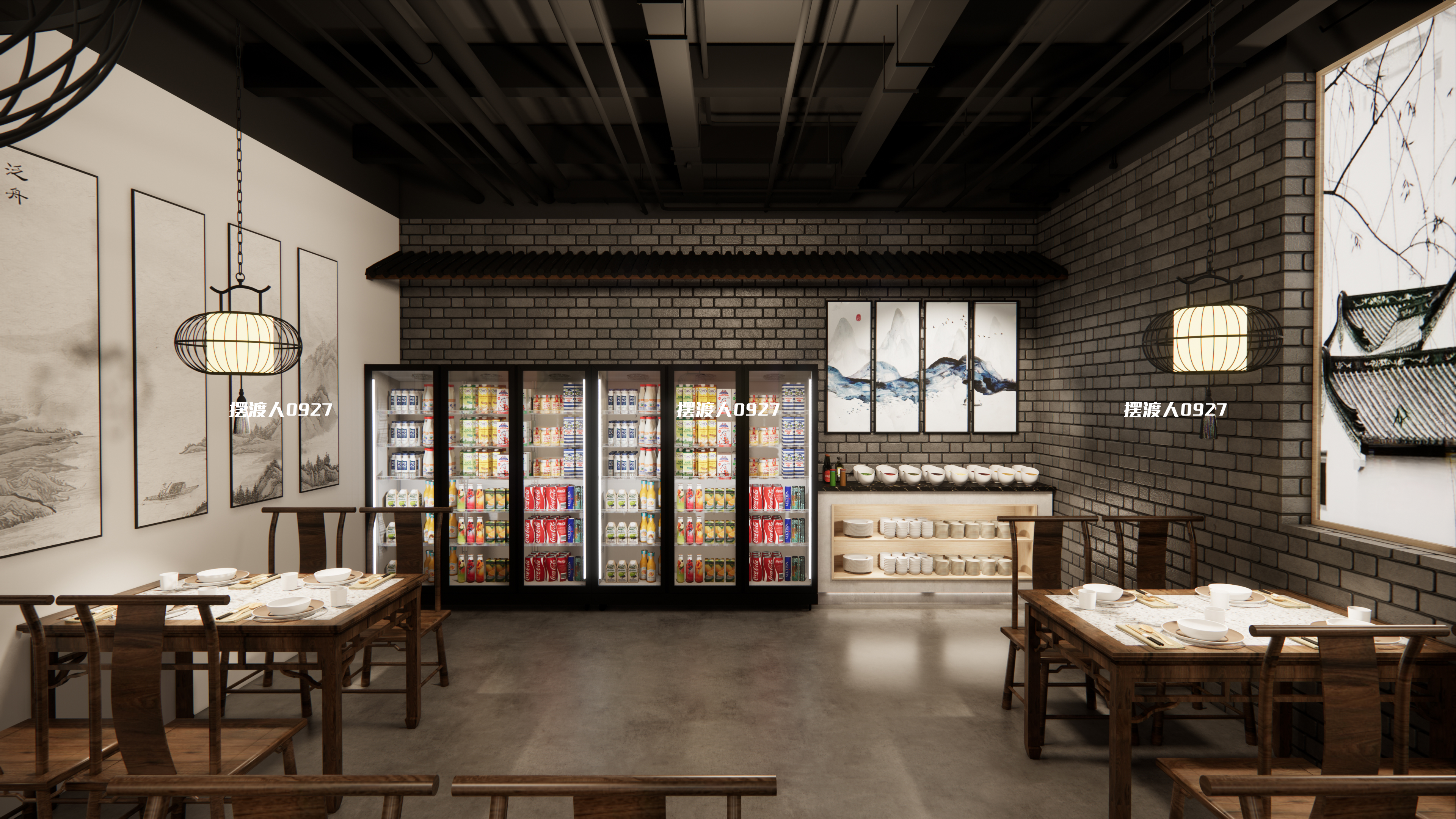 迪拜“一碗面”餐饮门店设计-6