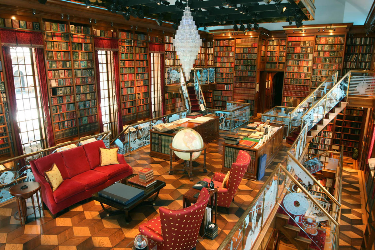新英格兰山坡豪宅中的大型私人家庭图书馆丨美国康涅狄格丨Mark P. Finlay Architects-11
