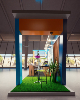Banreservas bank stand design