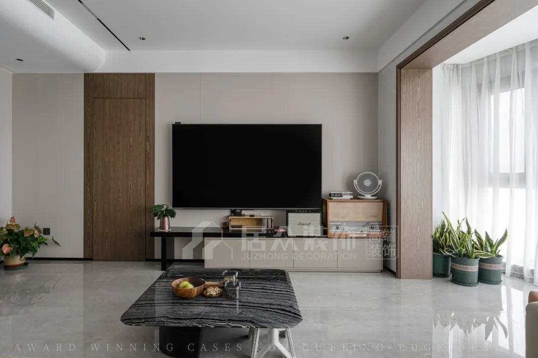 全案案例|绿洋湾191㎡现代平层，宁静舒适的旅居空间-27