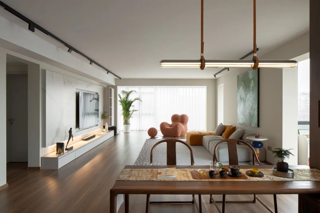 280平现代风复式装修，新中式元素巧妙融合，档次瞬间翻倍-14