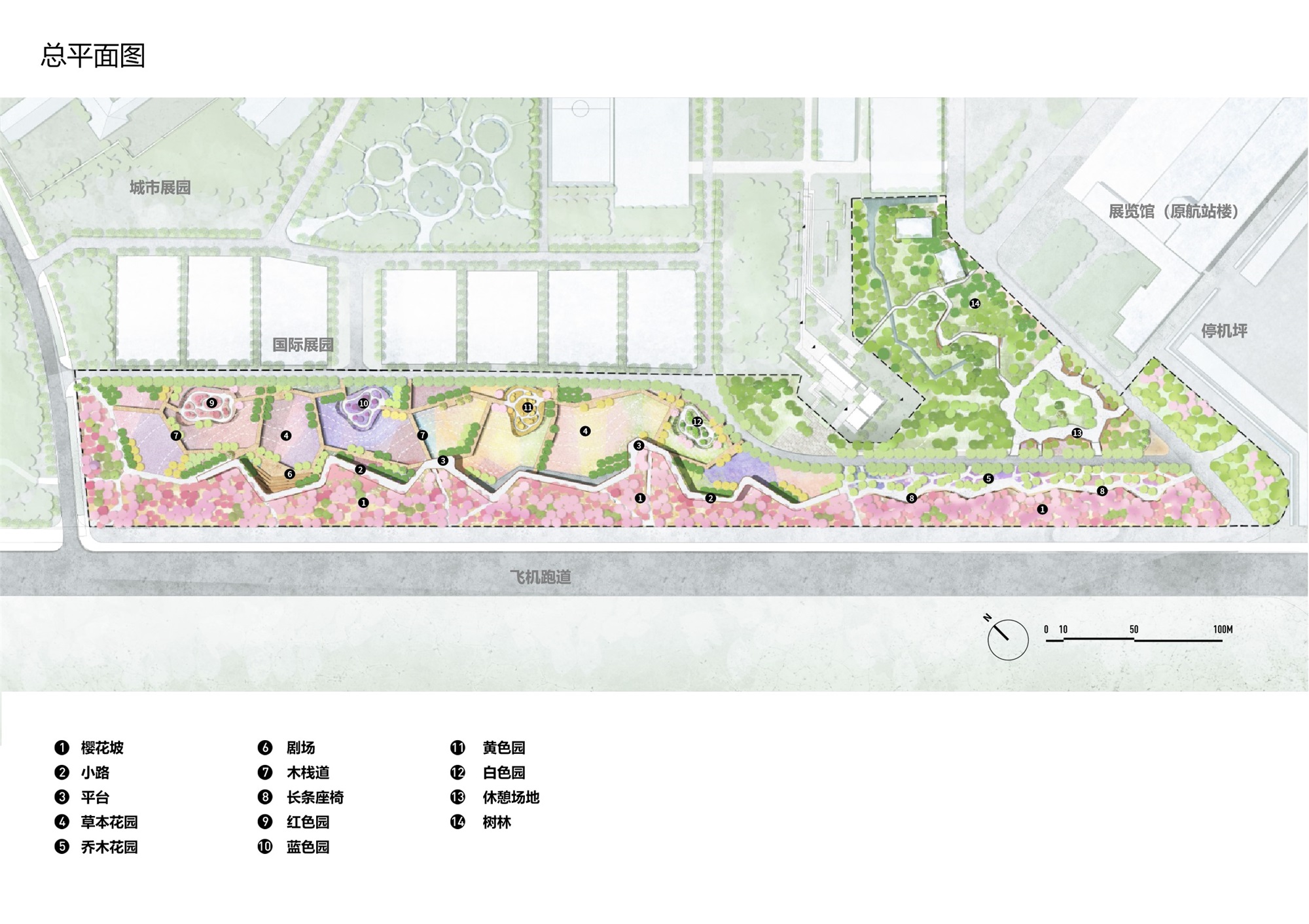 第十四届中国（合肥）国际园林博览会项目百花园设计丨中国合肥丨北京多义景观规划设计事务所,北京林业大学园林学院-64