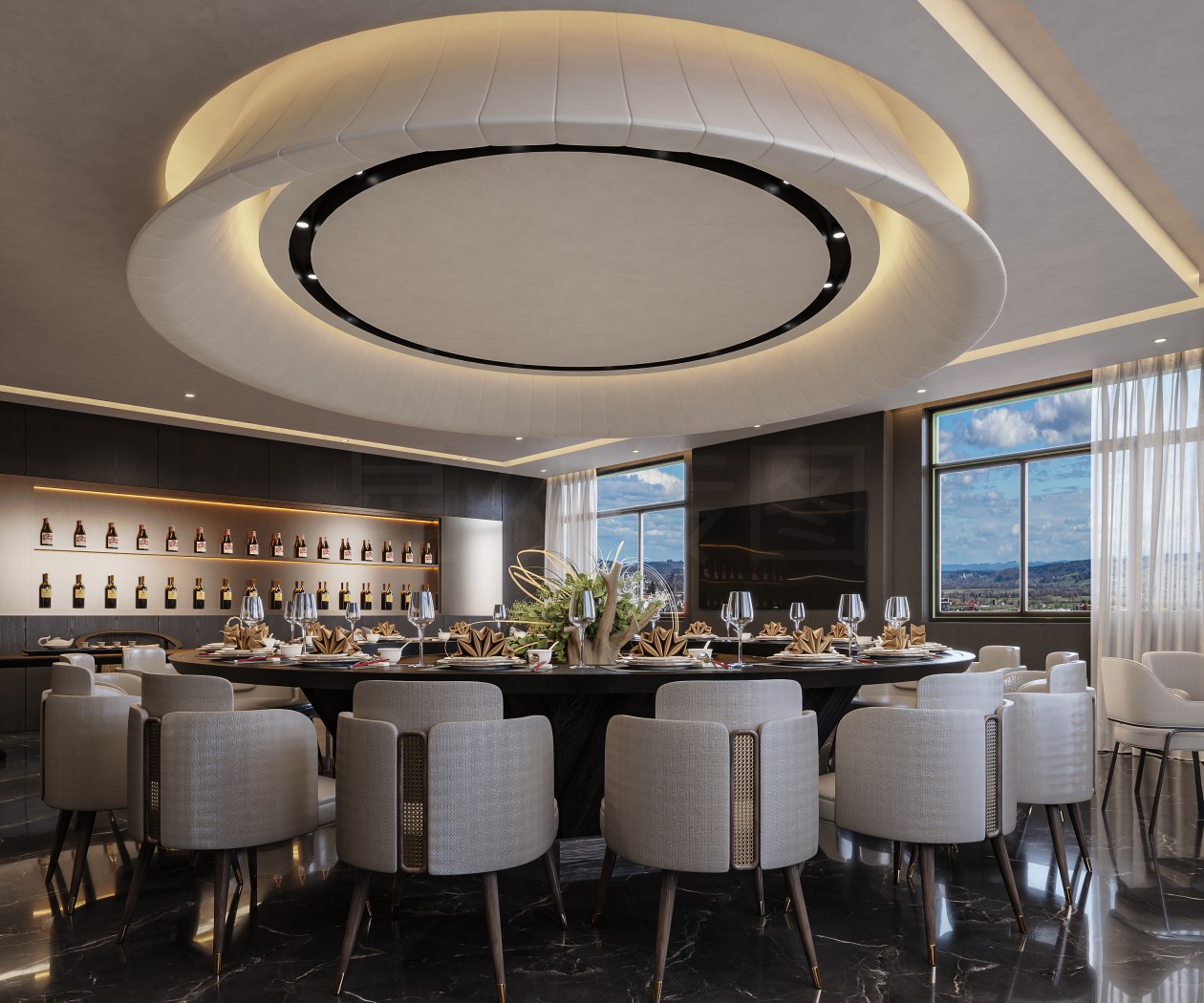 酒店餐厅 现代奢华 典雅于一身-1