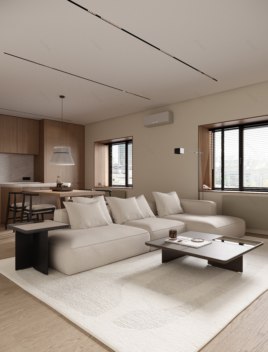 80㎡两居室公寓设计丨Elena Maksimiuk-11