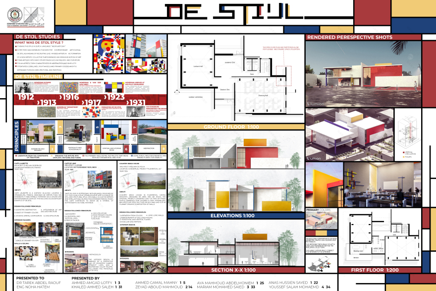 DE STIJL 风格设计工作室和演讲厅丨埃及开罗丨开罗大学工程学院建筑系-30